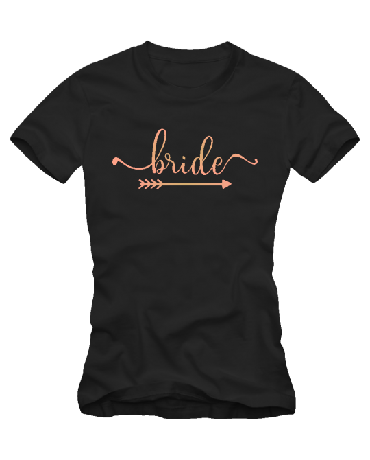 Marškinėliai mergvakariui Bride gold pink